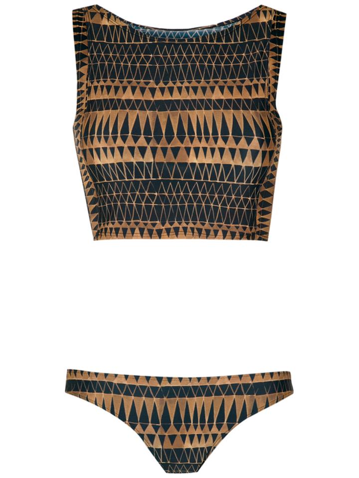 Brigitte Printed Bikini Set - Black