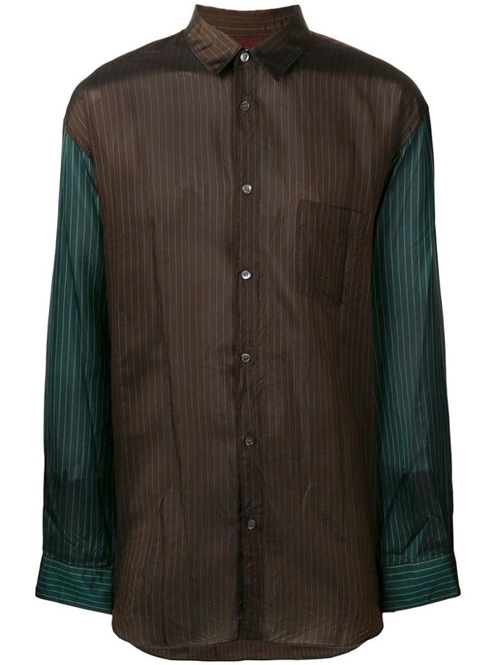Comme Des Garçons Shirt Striped Shirt - Brown