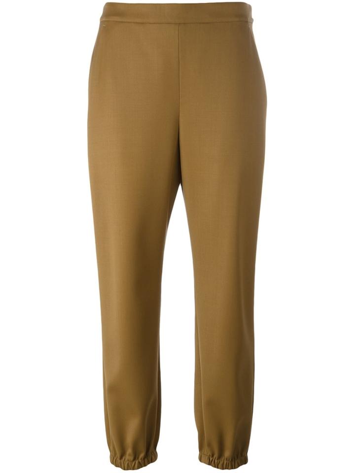 Sonia Rykiel Smocked Hem Pants - Brown