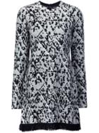 Proenza Schouler Fringed Jacquard Tunic, Women's, Size: Medium, Grey, Viscose/polyamide/cotton/polyester