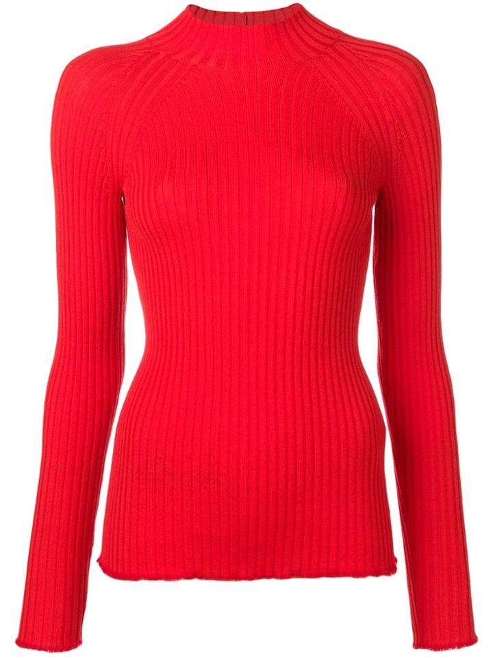 Sonia Rykiel Mock Neck Jumper - Red