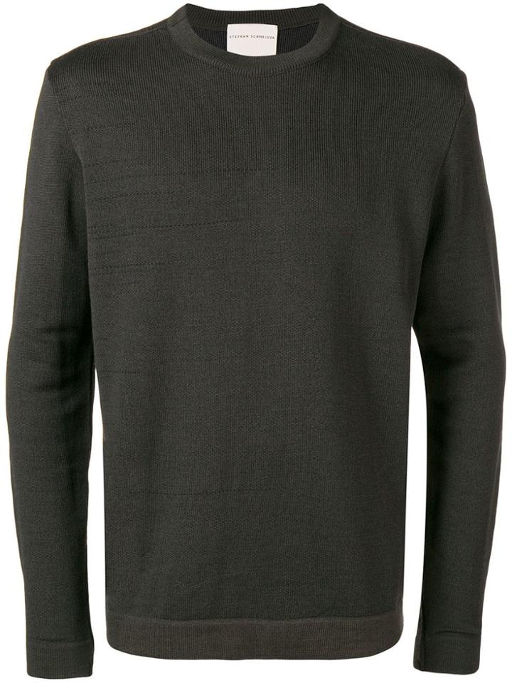 Stephan Schneider Asymmetric Stripe Knitted Jumper - Green