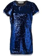 Amen Sequined Dress, Women's, Size: 40, Blue, Polyamide/pvc