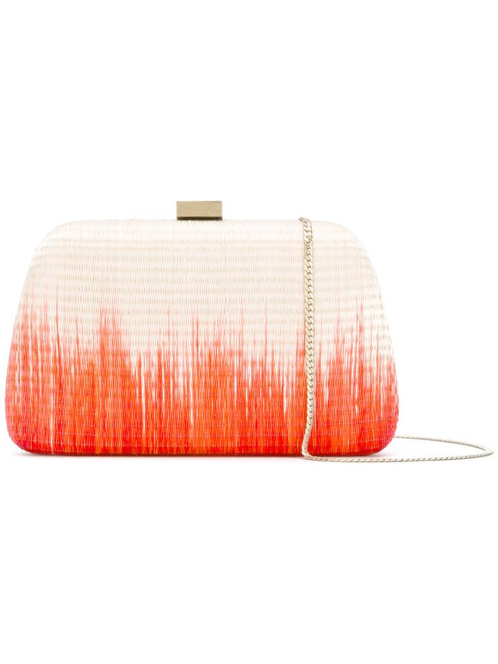 Serpui - Flame Detail Shoulder Bag - Women - Raffia - One Size, Women's, Nude/neutrals, Raffia