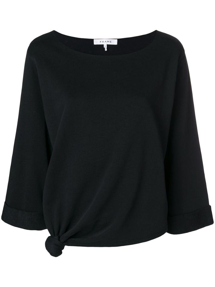 Frame Denim Tie Up T-shirt - Black
