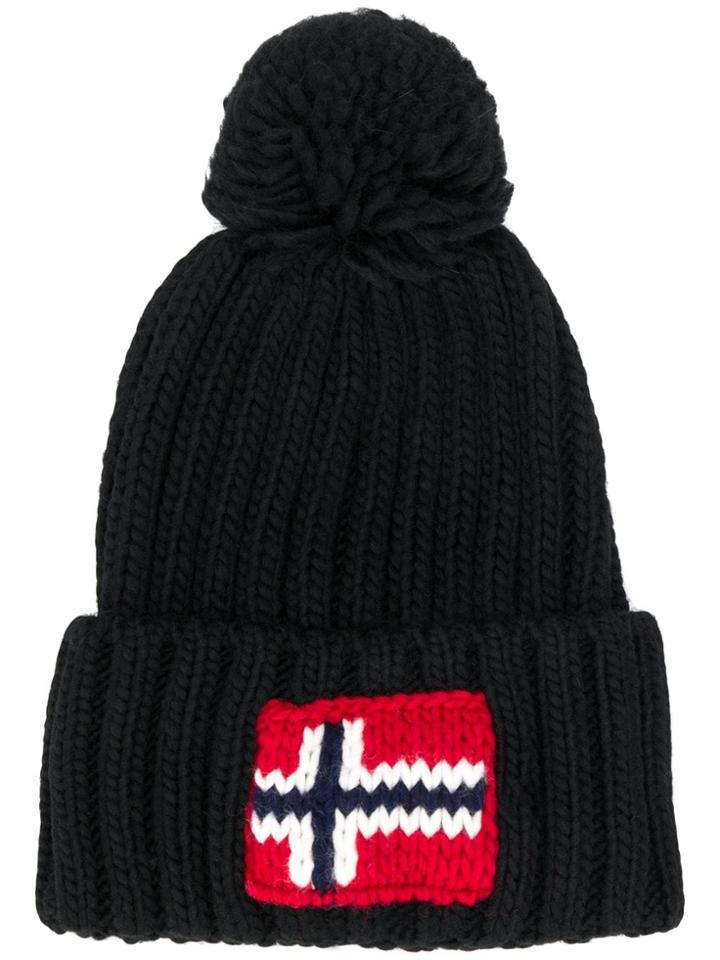 Napapijri Pom-pom Logo Beanie - Black