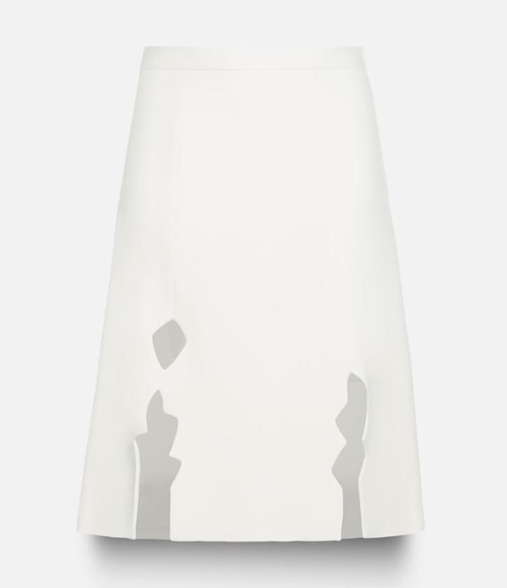 Christopher Kane Cracked Seam Midi Skirt