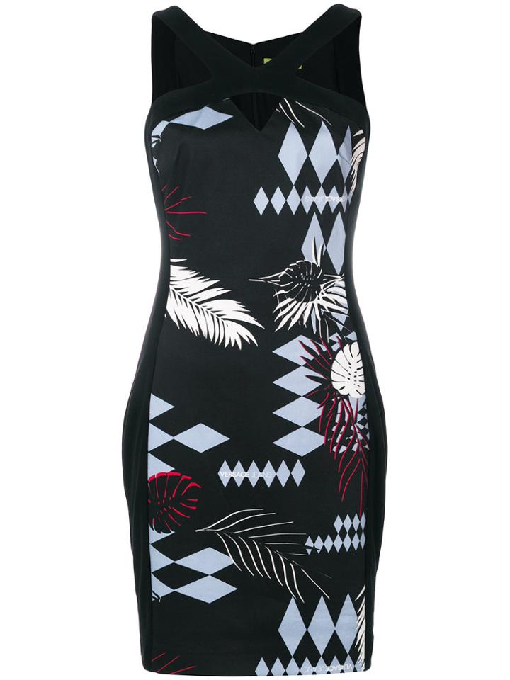 Versace Jeans Printed Design Dress - Black