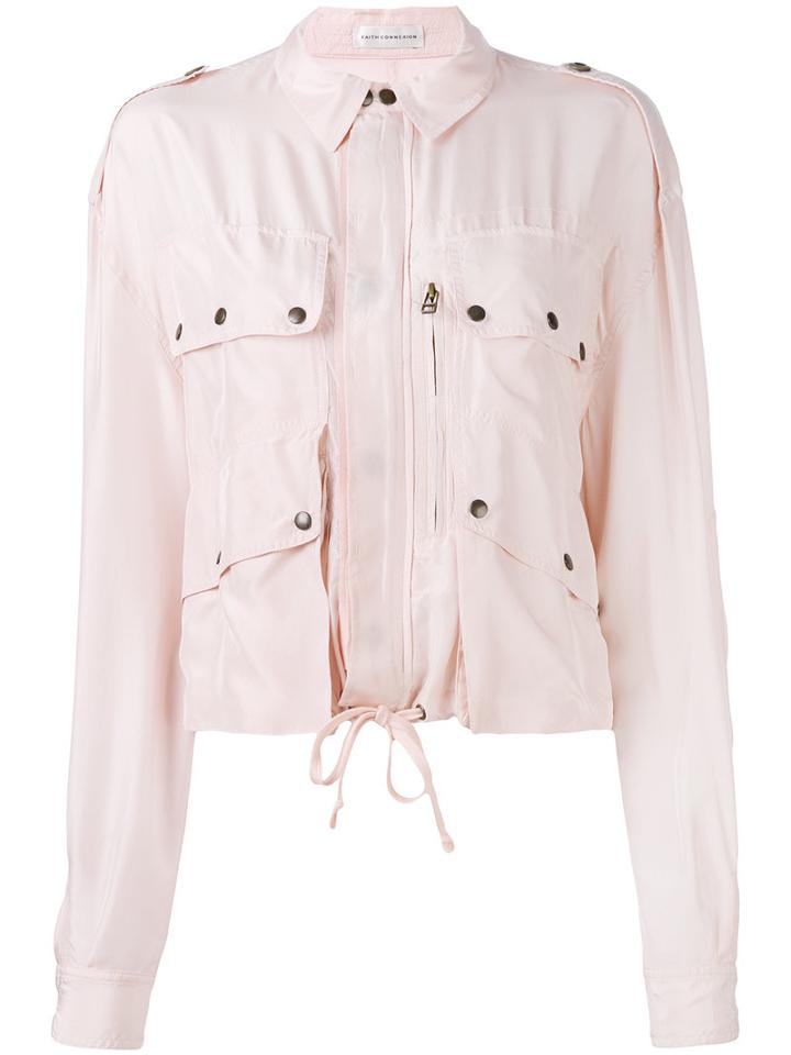 Faith Connexion - Biker Jacket - Women - Silk - Xs, Pink/purple, Silk