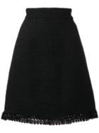 Dolce & Gabbana Crochet Trim Skirt - Black