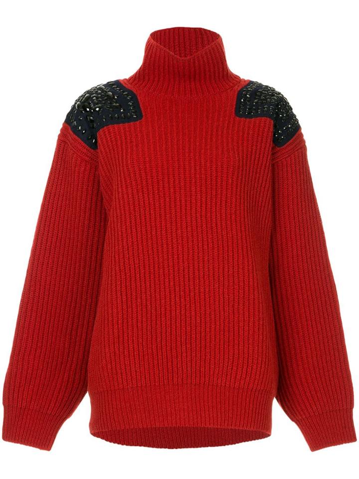 Kolor Stud Detailed Jumper - Red