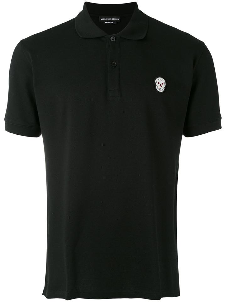 Alexander Mcqueen - Skull Polo Shirt - Men - Cotton/polyester/viscose/copper - Xl, Black, Cotton/polyester/viscose/copper