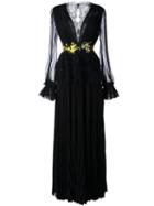 Ermanno Scervino Lace Overlay Pleated Dress