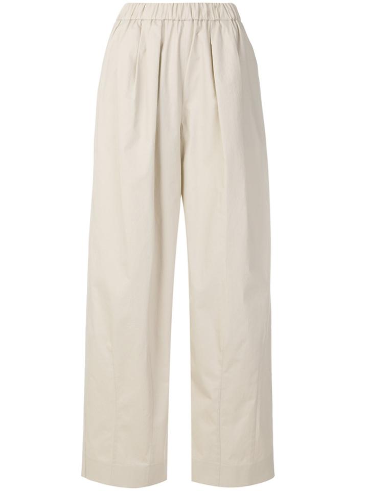 Emporio Armani High-waisted Palazzo Pants - Nude & Neutrals
