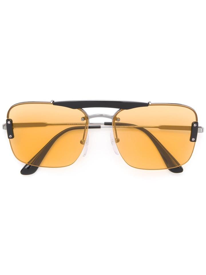 Prada Eyewear Oversized Shaped Sunglasses - Black