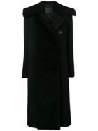 Givenchy Asymmetric Midi Coat - Black