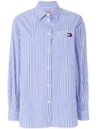 Tommy Hilfiger Striped Logo Shirt - Blue