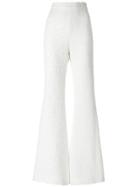 Balmain High-waisted Tweed Trousers - White