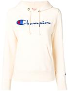Champion Slim-fit Logo Hoodie - Neutrals
