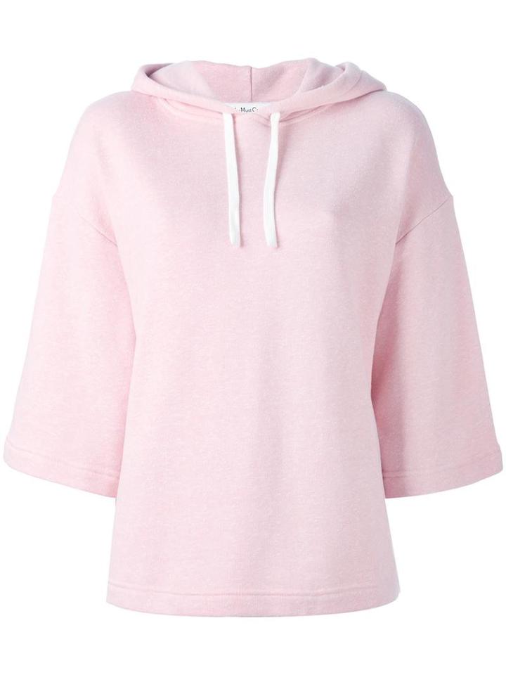 Ymc Wide Sleeve Hoodie, Women's, Size: Medium/large, Pink/purple, Cotton/polyester/viscose