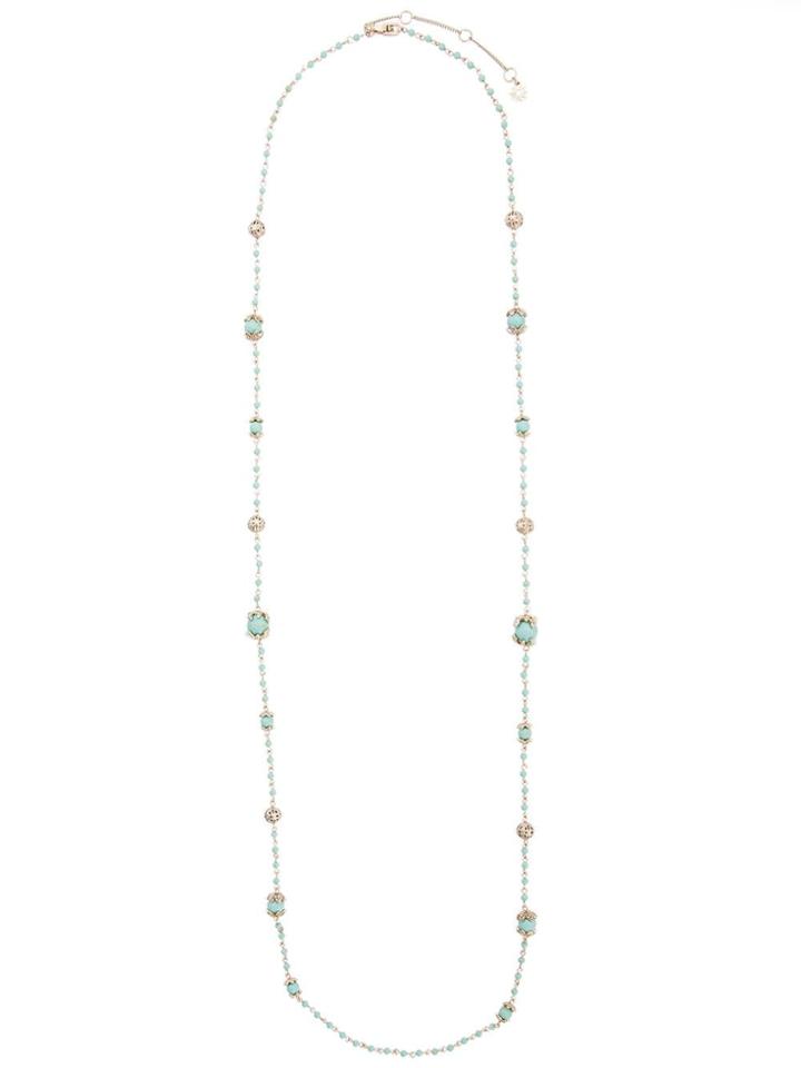 Marchesa Notte Long Beaded Necklace - Blue