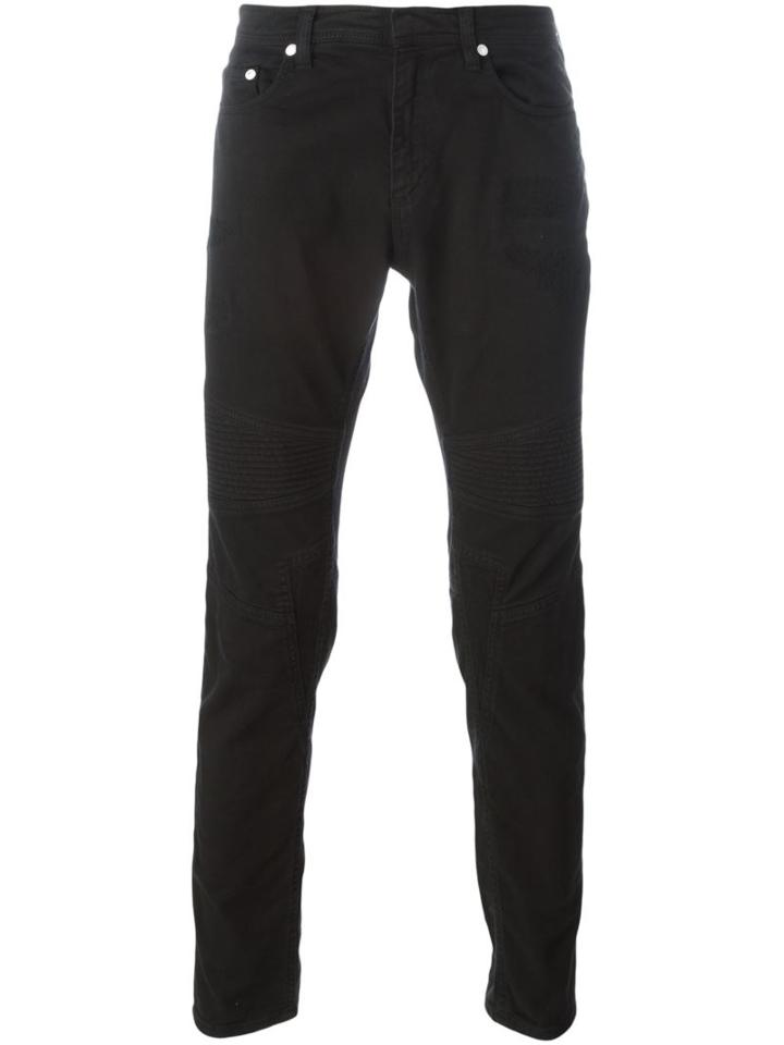 Neil Barrett Biker Style Jeans, Men's, Size: 36, Black, Cotton/spandex/elastane