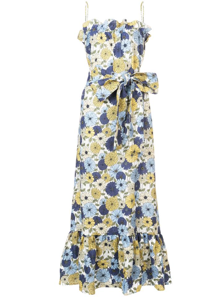 Lisa Marie Fernandez Floral Print Maxi Dress - Blue