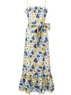 Lisa Marie Fernandez Floral Print Maxi Dress - Blue
