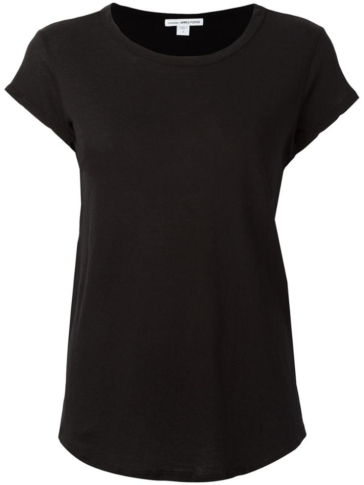 James Perse Curved Hem T-shirt - Black