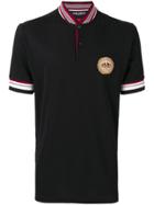 Dolce & Gabbana Crown Crest Patch Polo Shirt - Black
