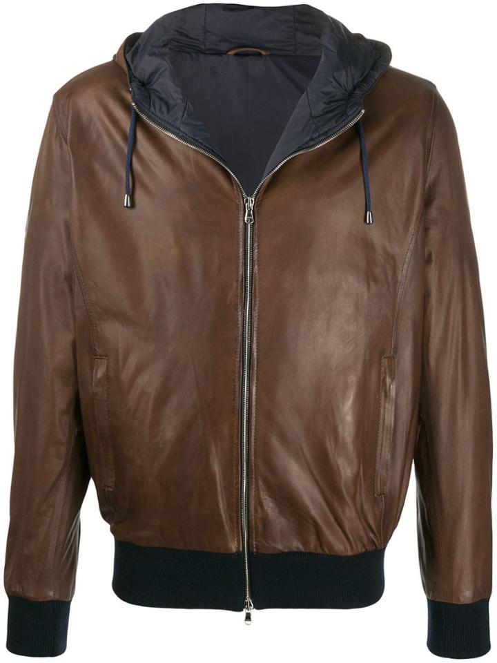 Barba Hooded Jacket - Brown