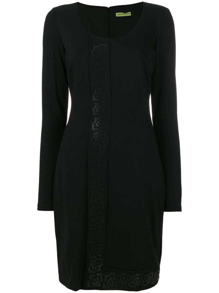 Versace Jeans U-neck Fitted Dress - Black