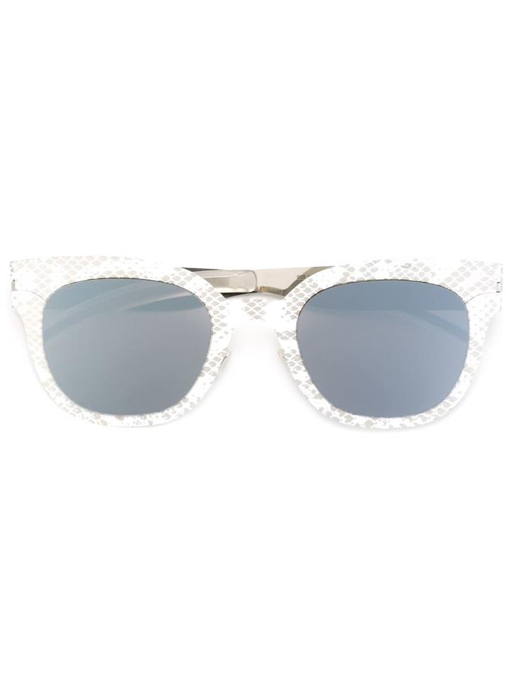 Mykita Mykita X Maison Margiela Sunglasses, Women's, White, Stainless Steel
