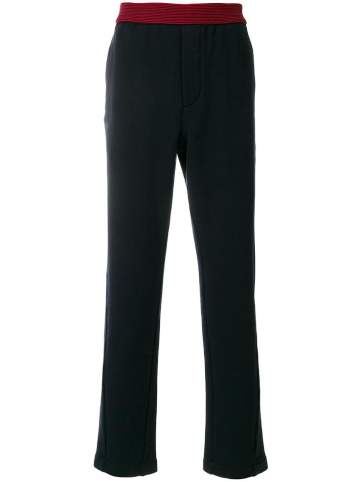Marni Contrast-trim Track Pants - Blue