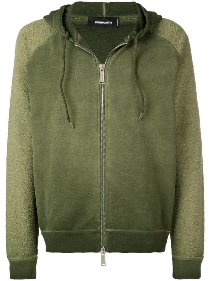 Dsquared2 Zipped Long-sleeve Hoodie - Green