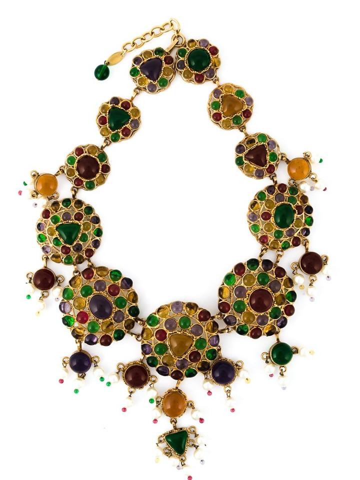 Chanel Vintage Gripoix Necklace, Women's, Metallic