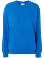 Gaelle Bonheur Logo Embroidered Sweatshirt - Blue