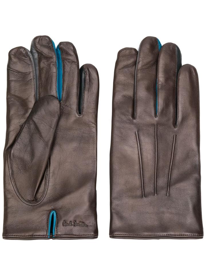 Paul Smith Classic Gloves - Brown