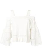 Twin-set Embroidered Detail Blouse - White