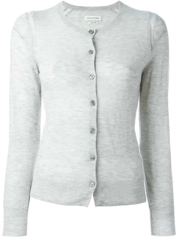 Isabel Marant Étoile 'fairlea' Cardigan, Women's, Size: 42, Grey, Polyamide/alpaca/merino