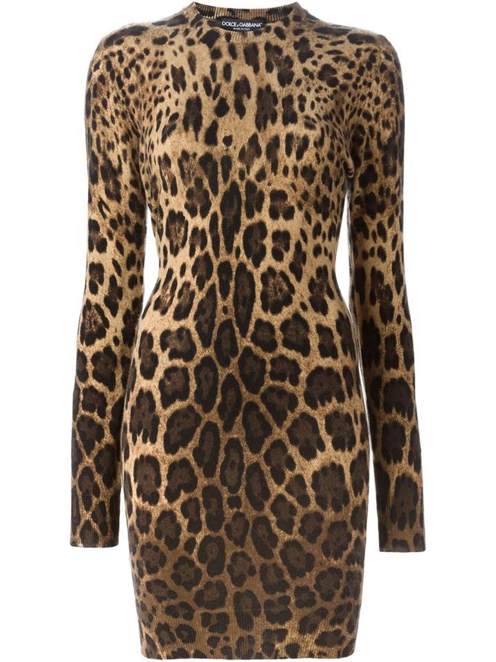 Dolce & Gabbana Leopard Sweater Dress