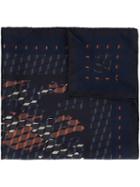 Pierre Hardy Geometric Print Scarf, Women's, Blue, Silk