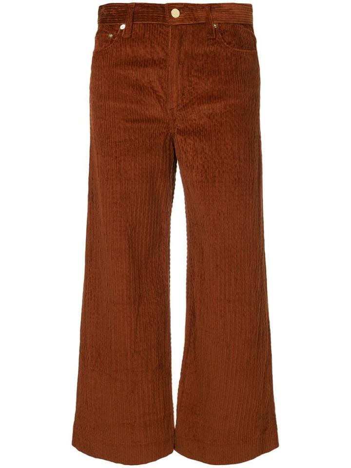 Nobody Denim Skylar Cropped Trousers - Brown