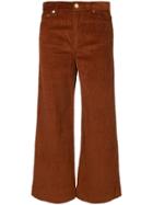 Nobody Denim Skylar Cropped Trousers - Brown
