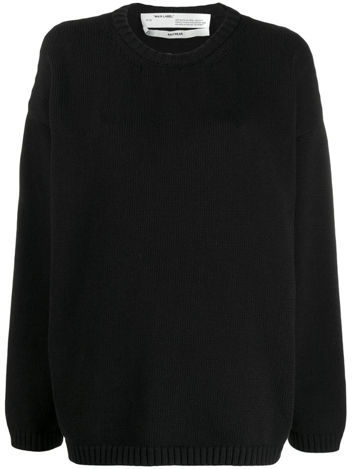 Off-white Checkerboard Knit Jumper - Black