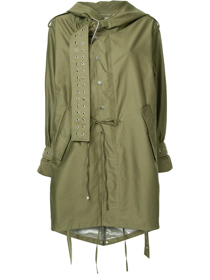 Monse Military Style Parka - Green