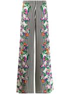 Saloni Mixed Print Wide-leg Trousers - White