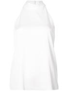 Galvan Halter-neck Shift Top - White