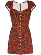 Miaou Gigi Leopard Print Dress - Red