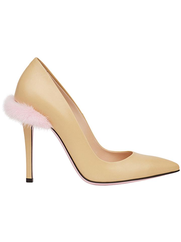 Fendi Pointed Toe Pumps - Nude & Neutrals